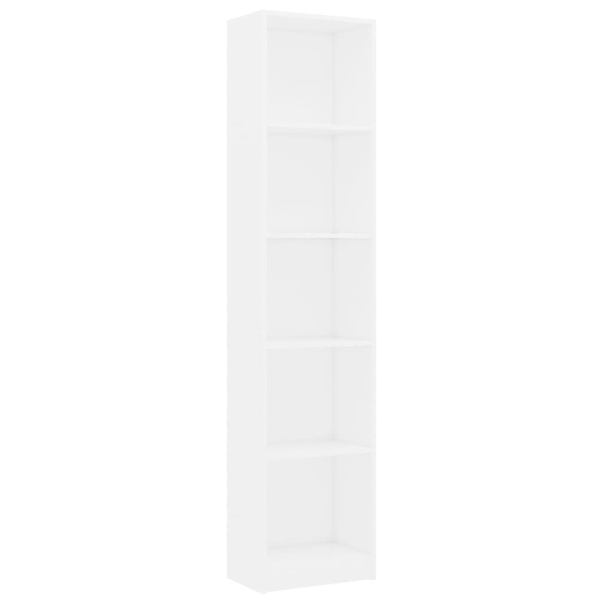 Voir la diapositive 2 : VIDAXL Bibliotheque a 5 niveaux Blanc 40x24x175 cm Bois d'ingenierie