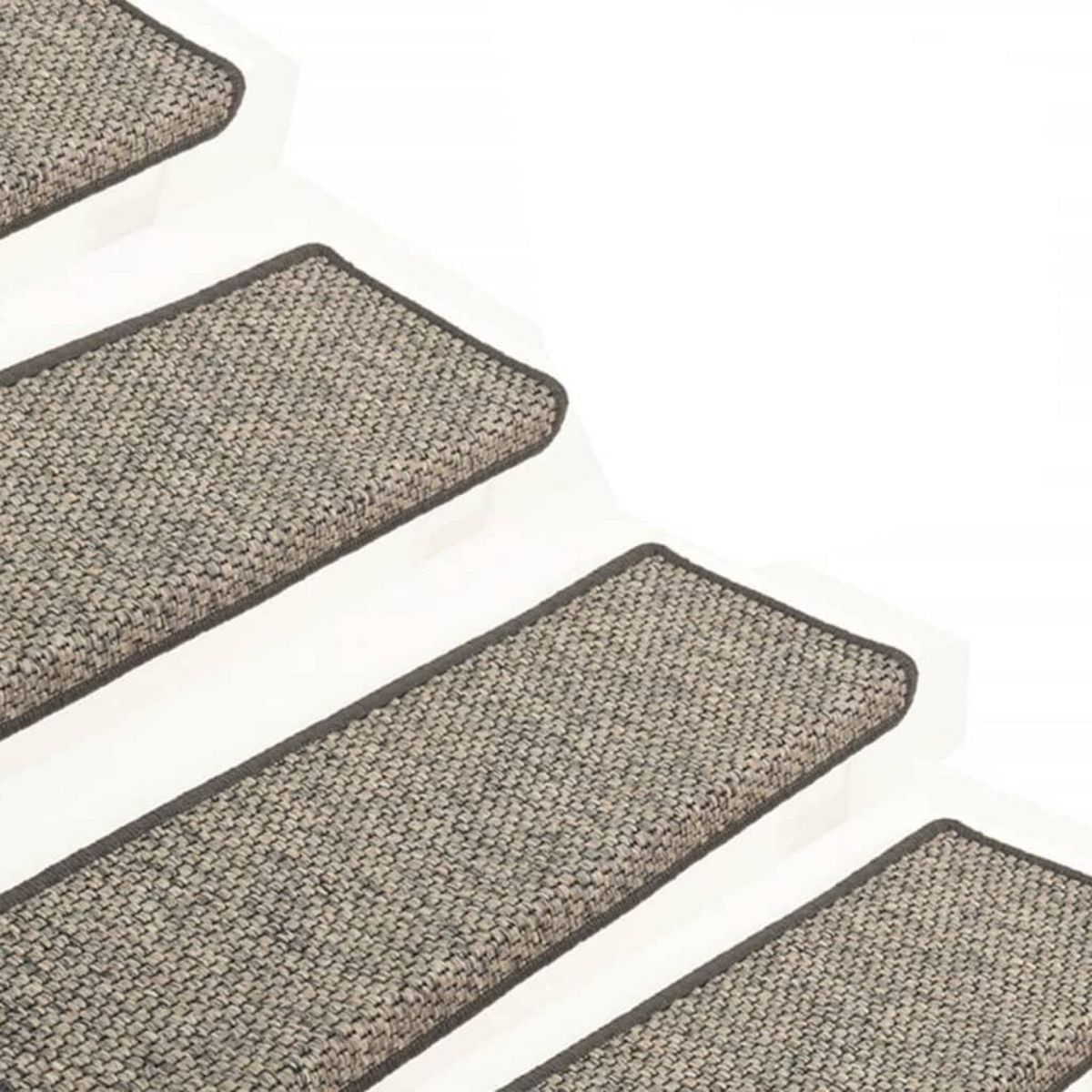 VIDAXL Tapis d'escalier autocollants 15 pcs 65x21x4 cm Gris et beige