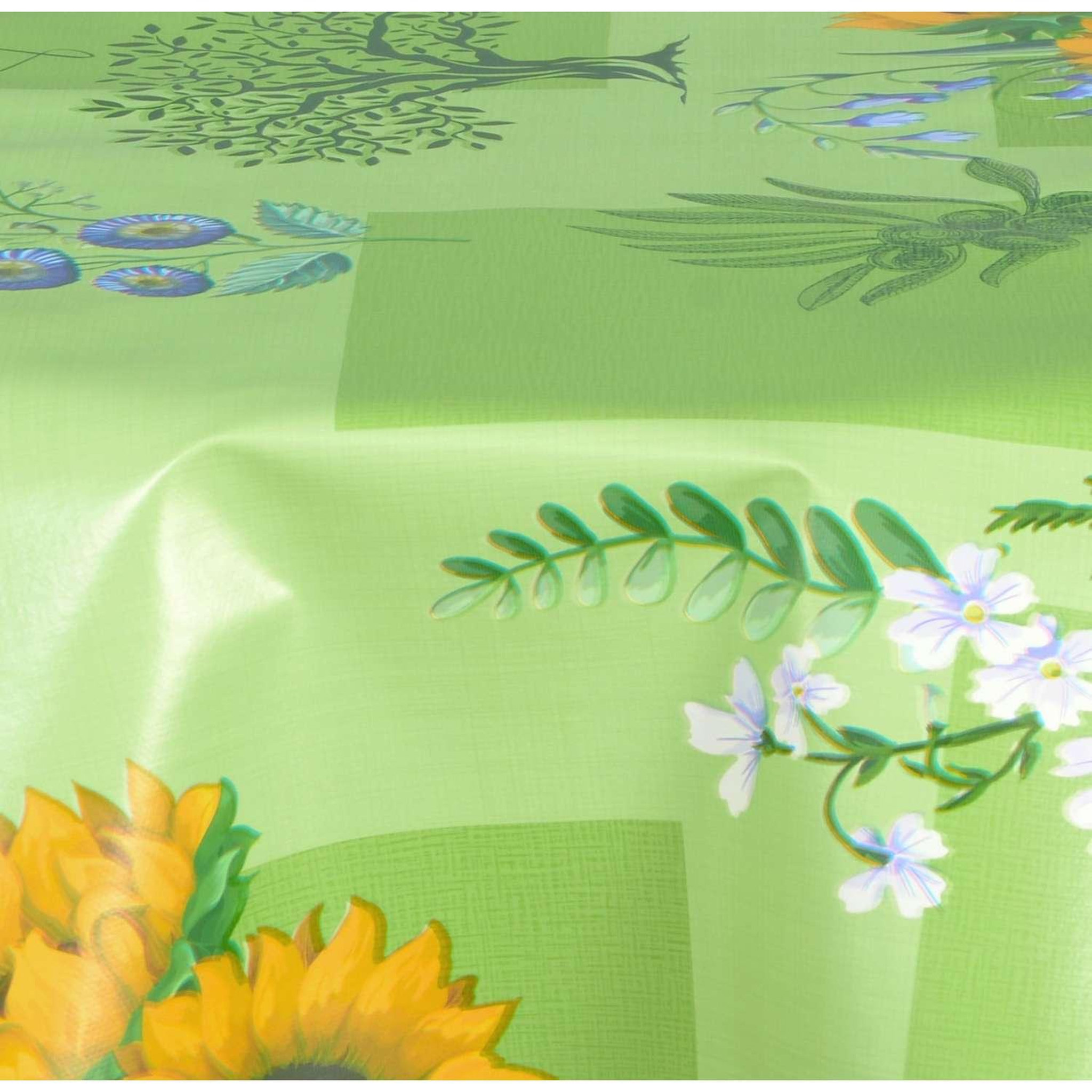Voir la diapositive 3 : HABITABLE Nappe en toile cirée ronde Gap - Diam. 150 cm - Vert