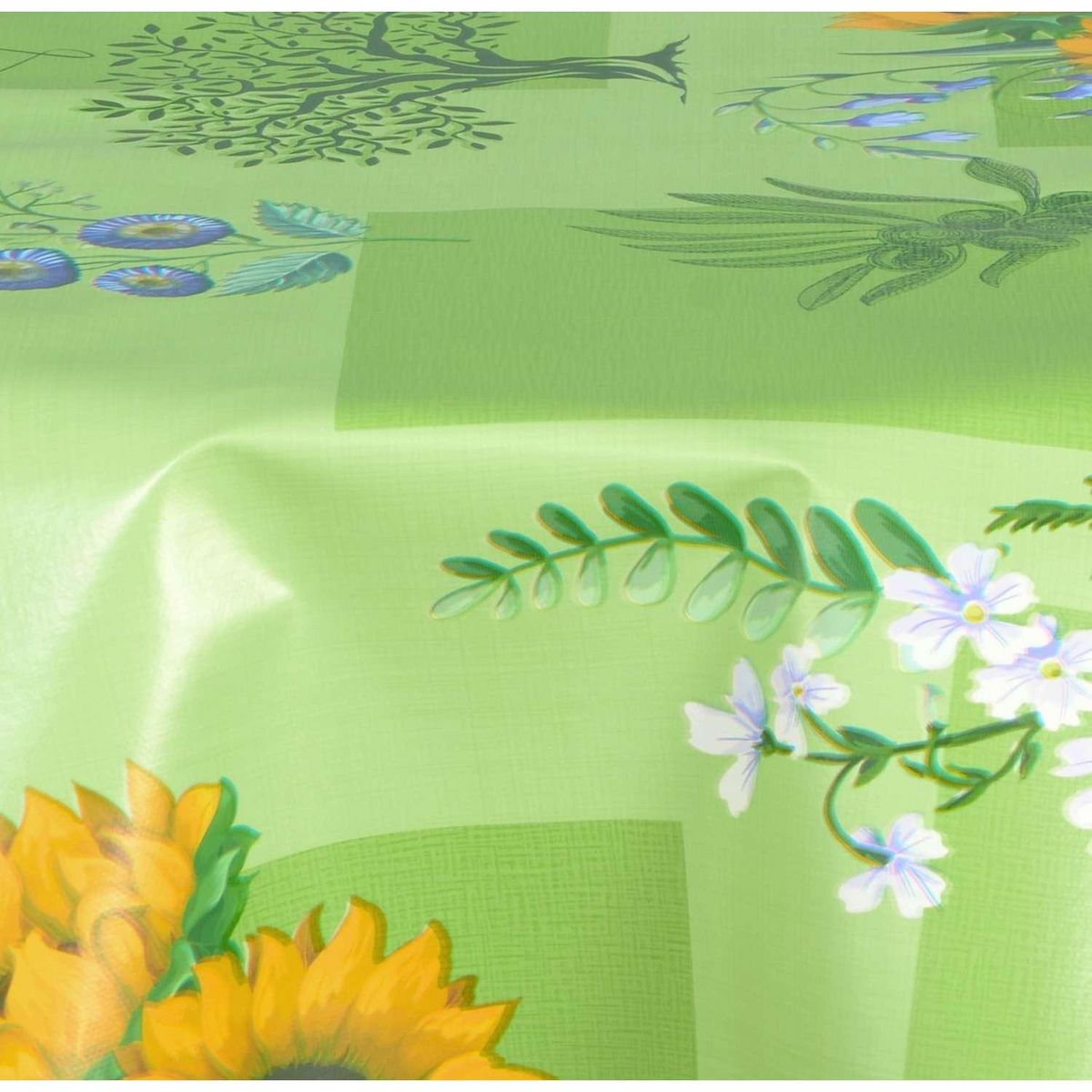 HABITABLE Nappe en toile cirée ronde Gap - Diam. 150 cm - Vert