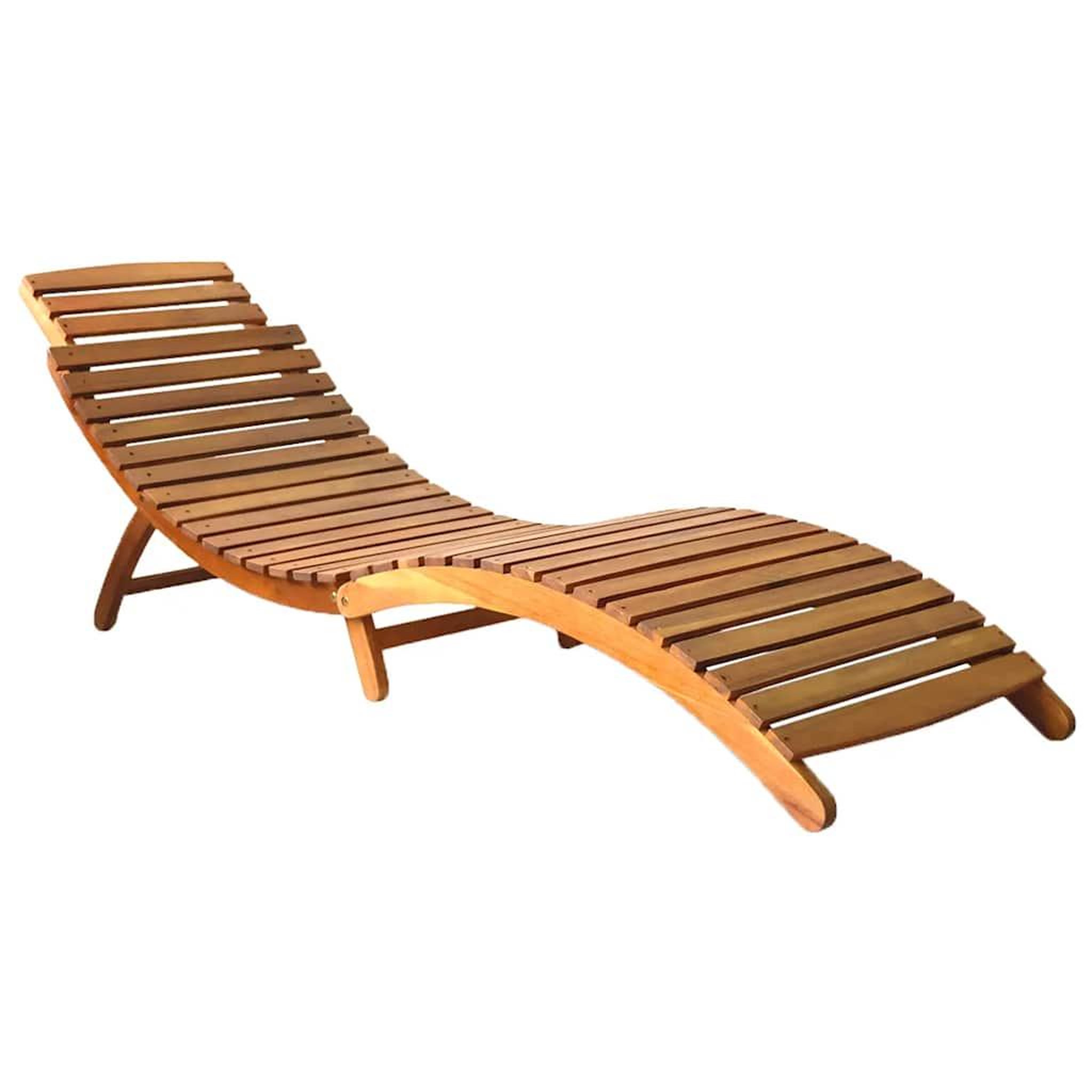 Voir la diapositive 2 : VIDAXL Chaises longues lot de 2 avec coussins Bois d'acacia solide