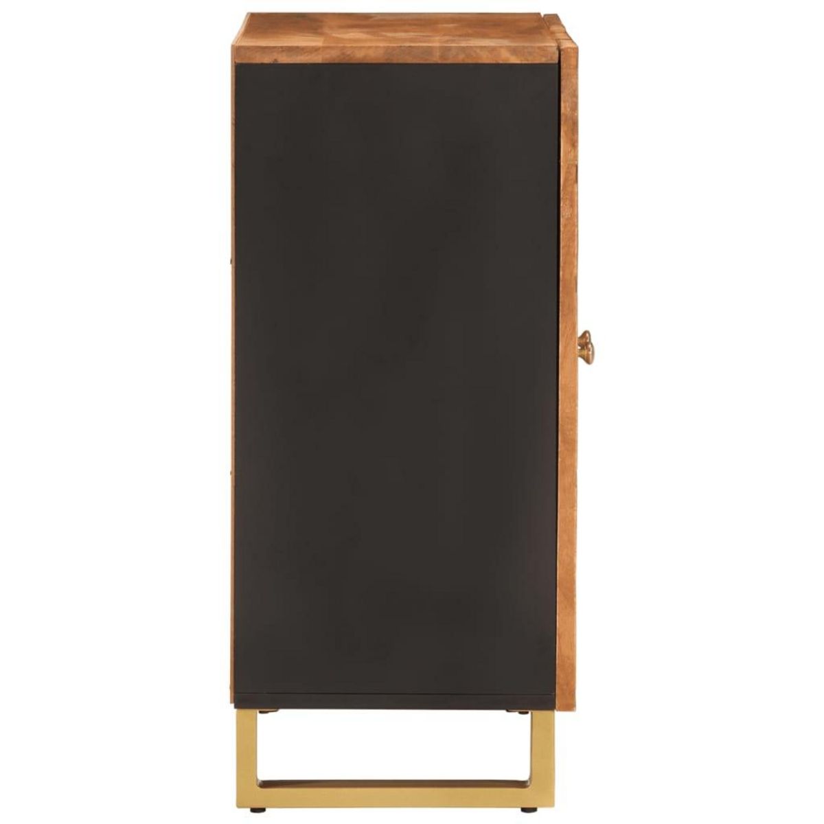 VIDAXL Armoire laterale marron et noir 60x33,5x75 cm bois de manguier
