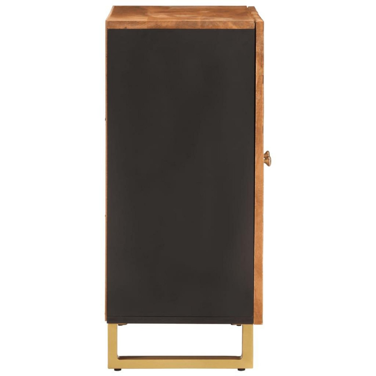 VIDAXL Armoire laterale marron et noir 60x33,5x75 cm bois de manguier