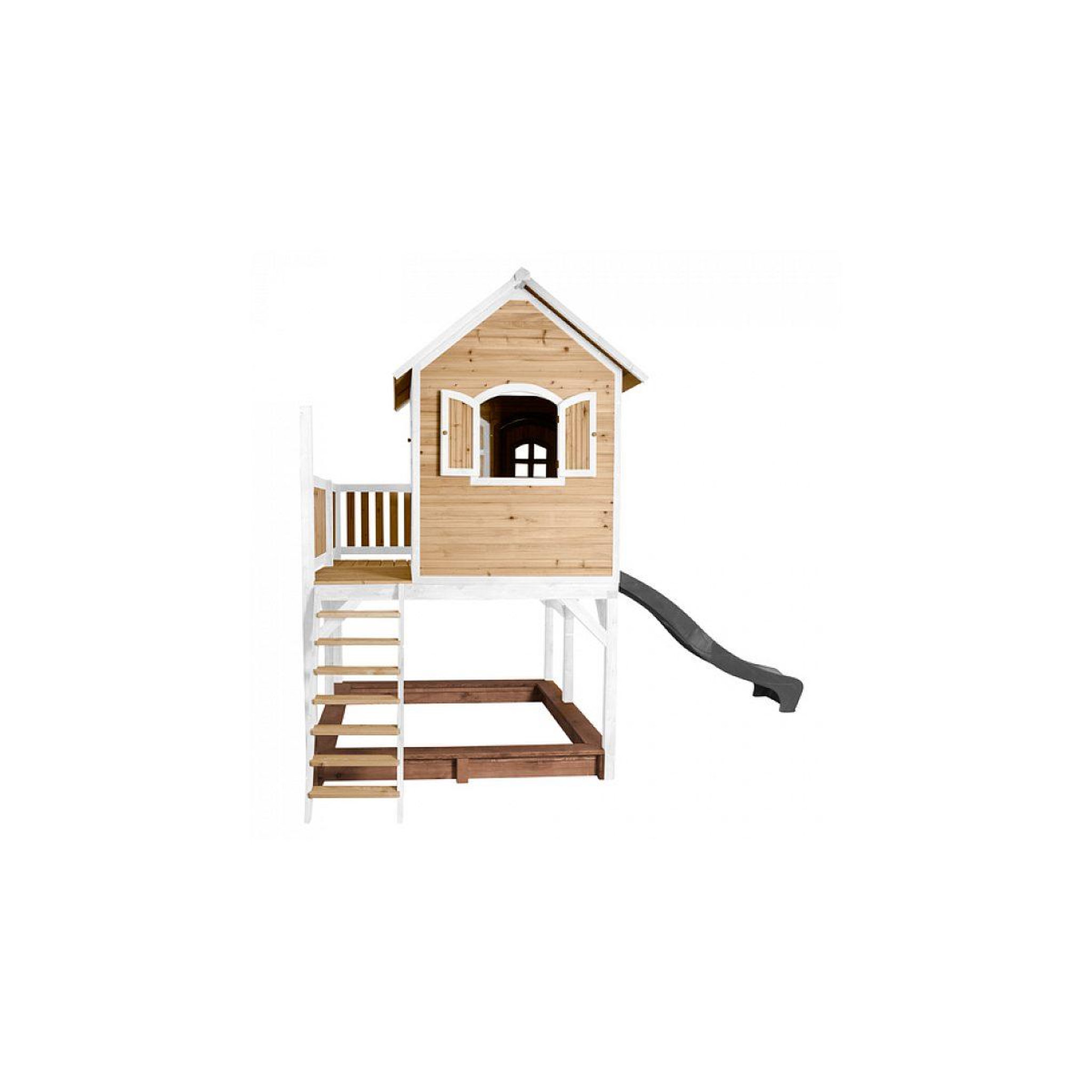 Voir la diapositive 3 : Axi House Axi classic liam maisonnette marron blanc toboggan gris