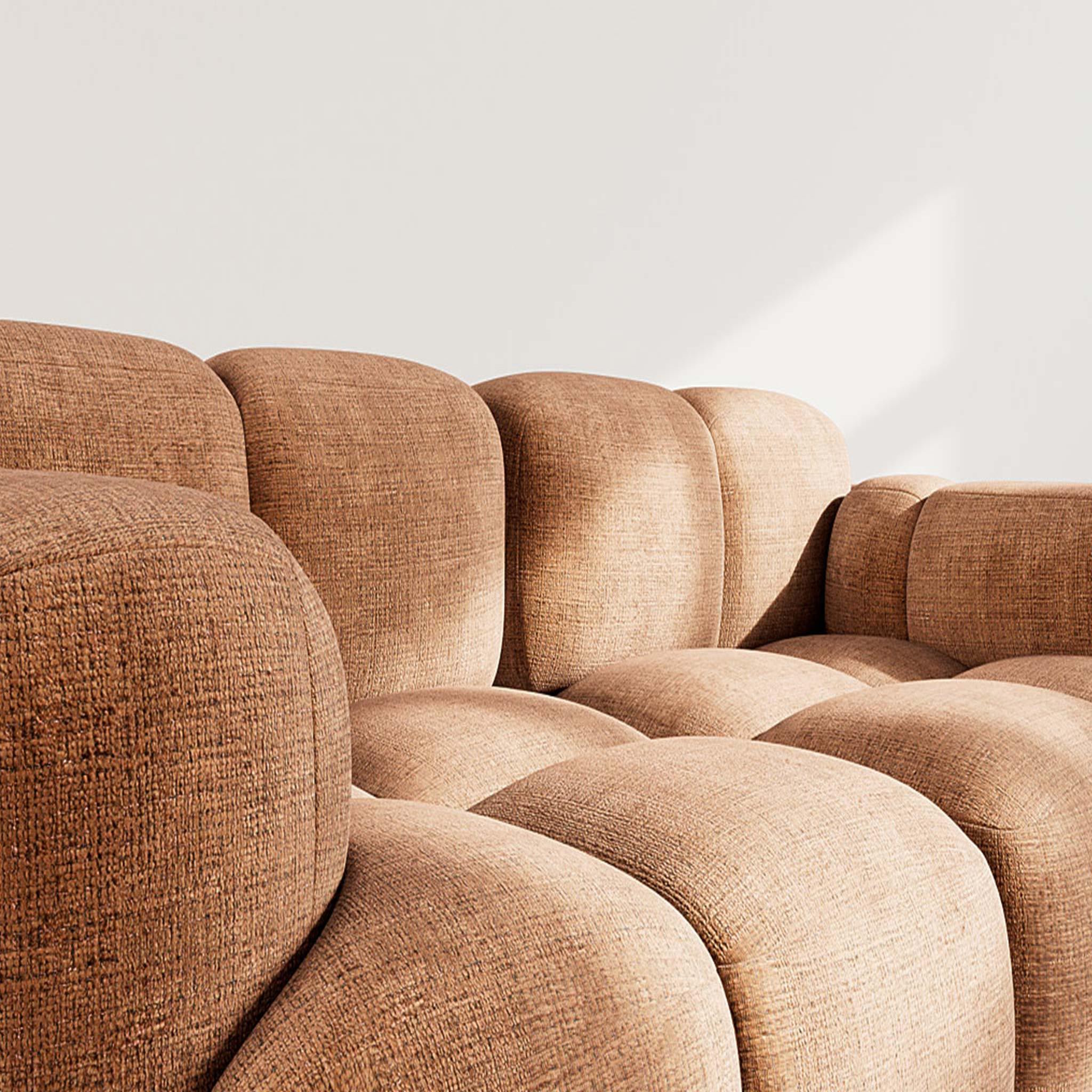 Voir la diapositive 4 : BEST MOBILIER Grace - canapé modulable 2 places en velours texturé