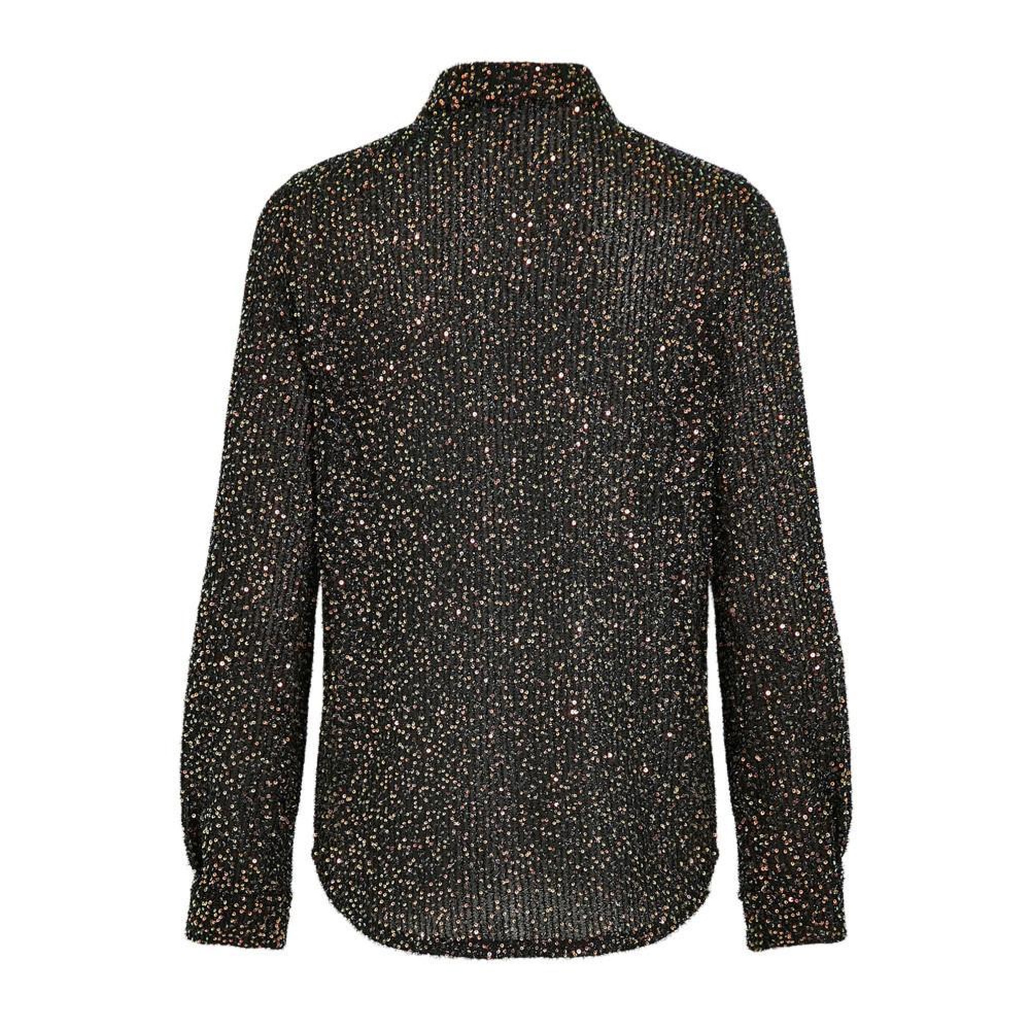 Voir la diapositive 2 : Vila Chemise à Sequin Noir Femme Vila Scara