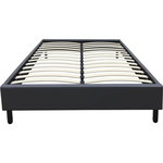 Habitat et Jardin Sommier  Andy  - 160 x 200 cm - PVC - Gris anthracite