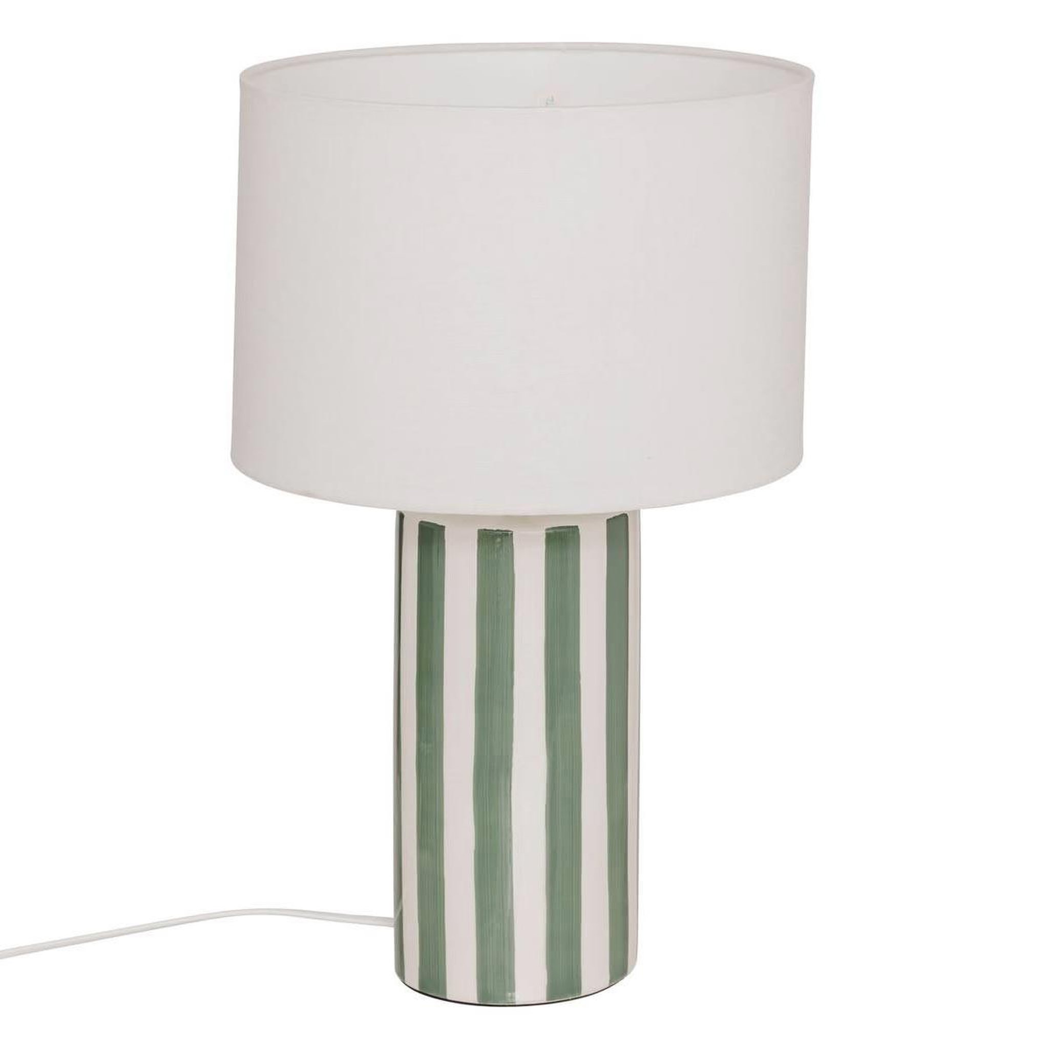 ATMOSPHERA Lampe à poser en céramique  frida  47cm vert olive