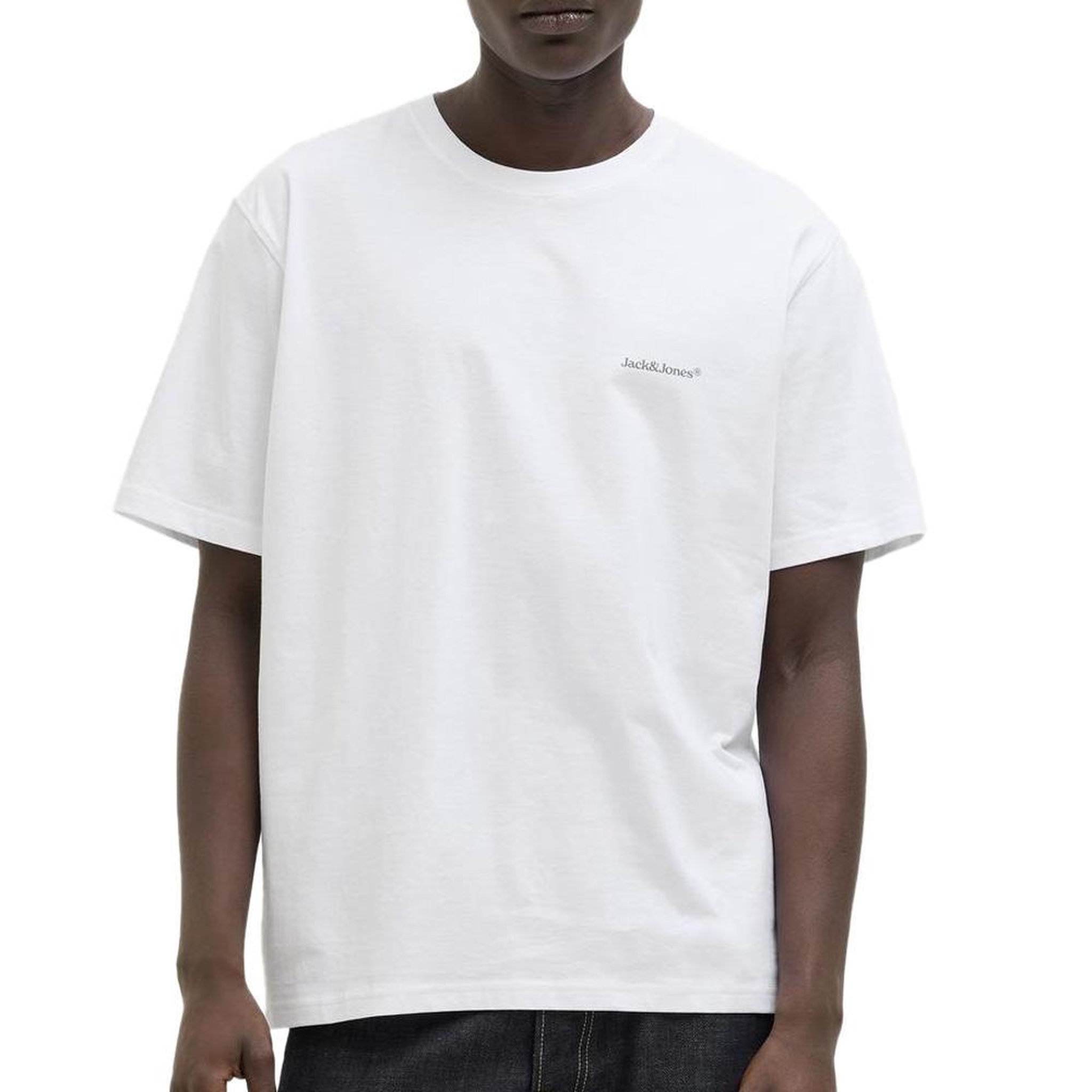 Jack & Jones T-Shirt Blanc Homme Jack & Jones Back. Coloris disponibles : Blanc