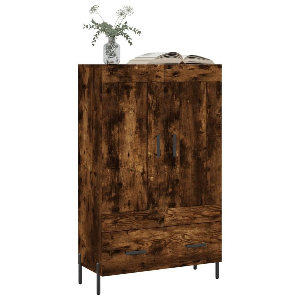 VIDAXL Buffet haut chene fume 69,5x31x115 cm bois d'ingenierie