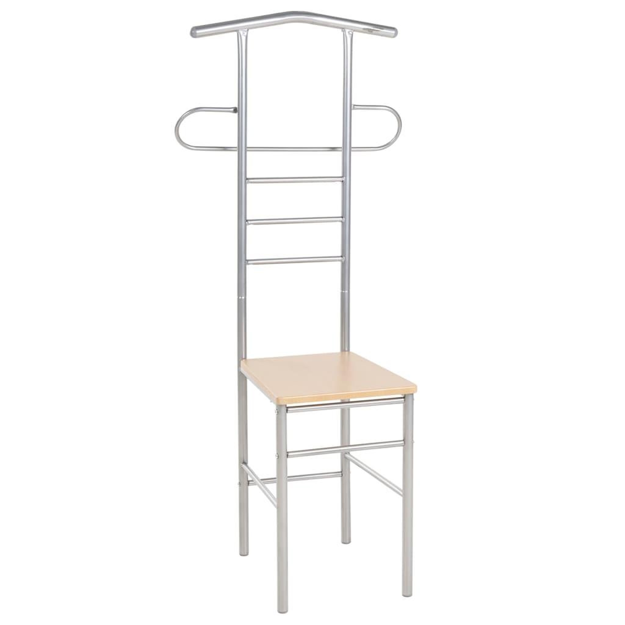 VIDAXL Chaise valet de nuit lot de 2 metal