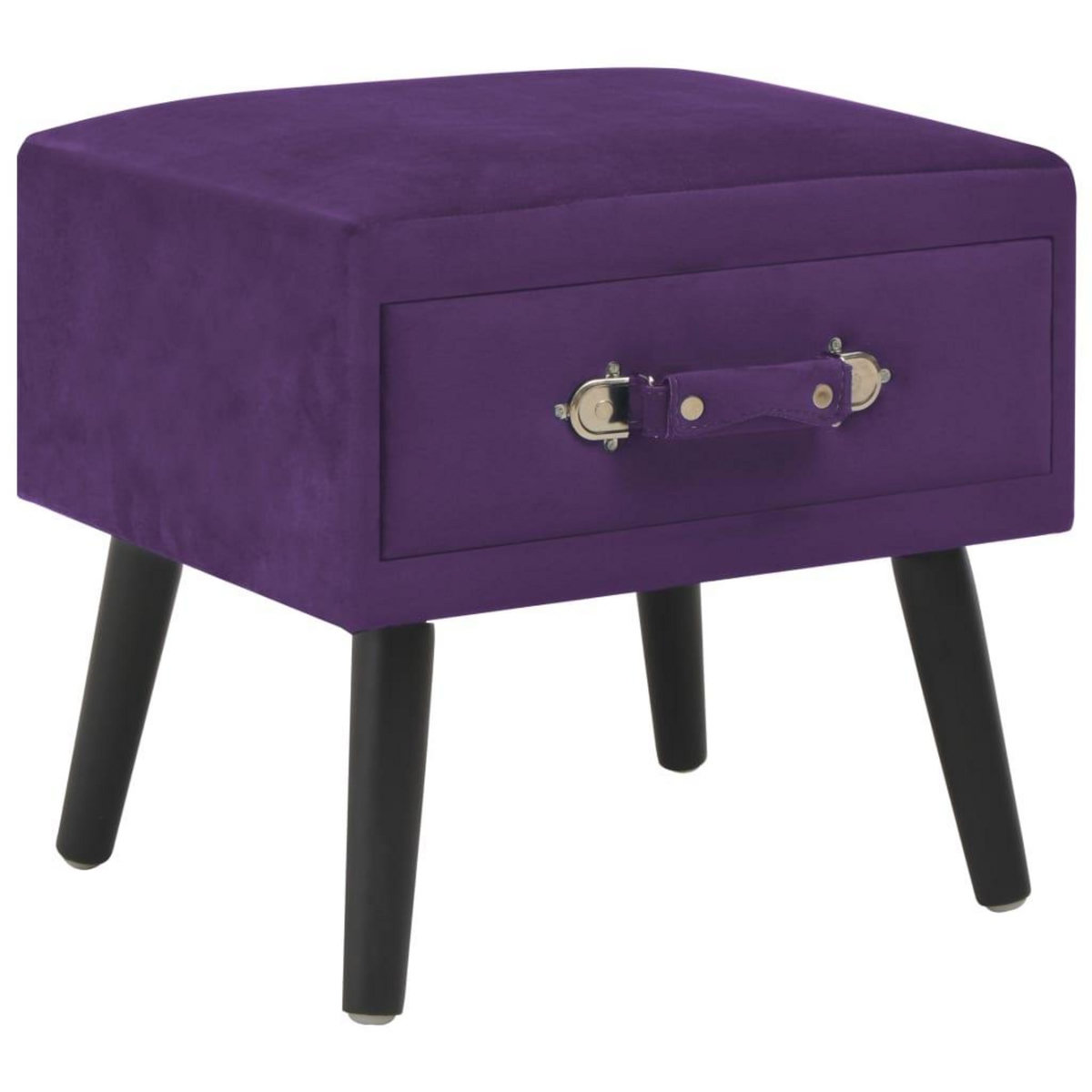 VIDAXL Table de chevet Violet fonce 40x35x40 cm Velours