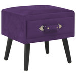VIDAXL Table de chevet Violet fonce 40x35x40 cm Velours