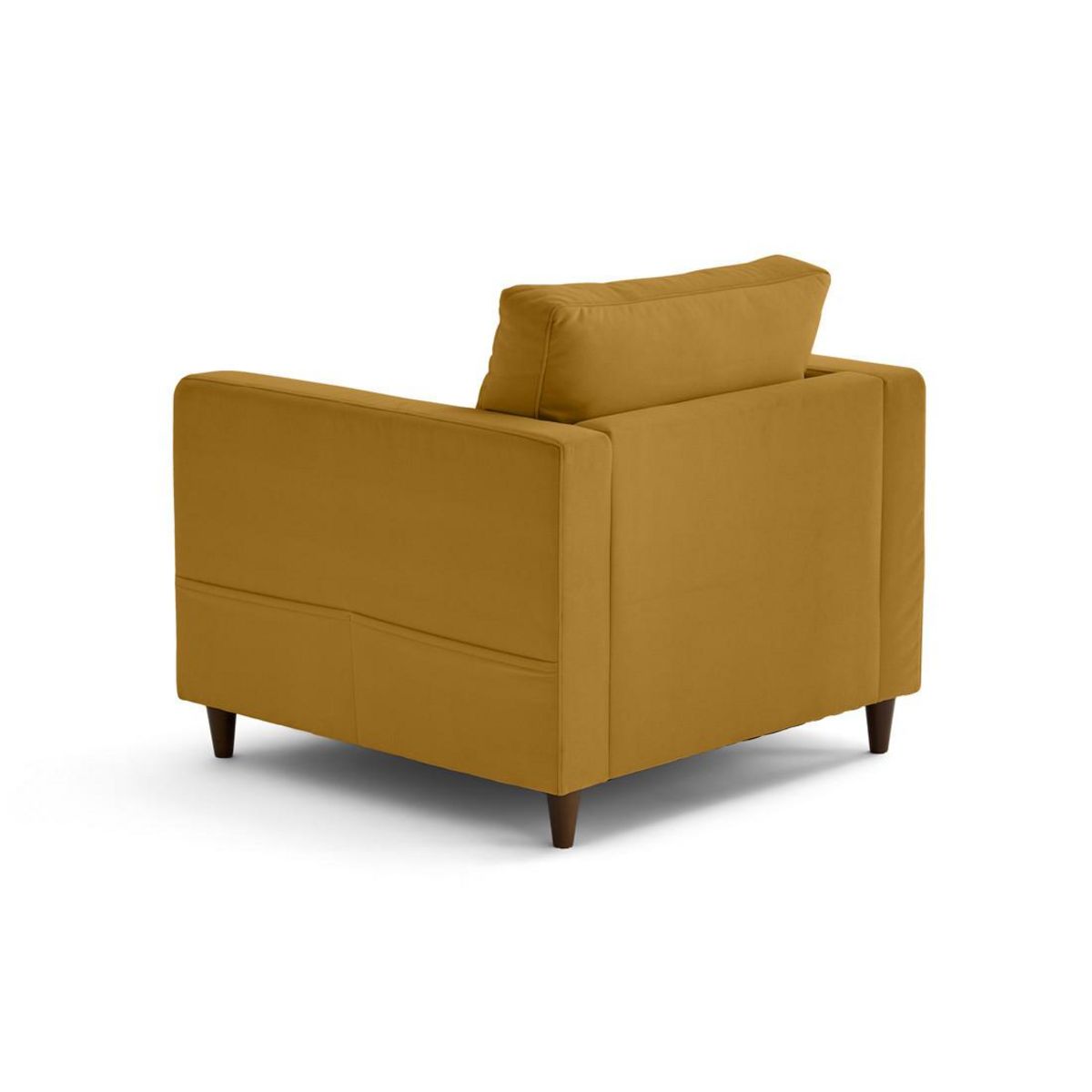 LISA DESIGN Anna - fauteuil avec poche en velours - pieds en bois