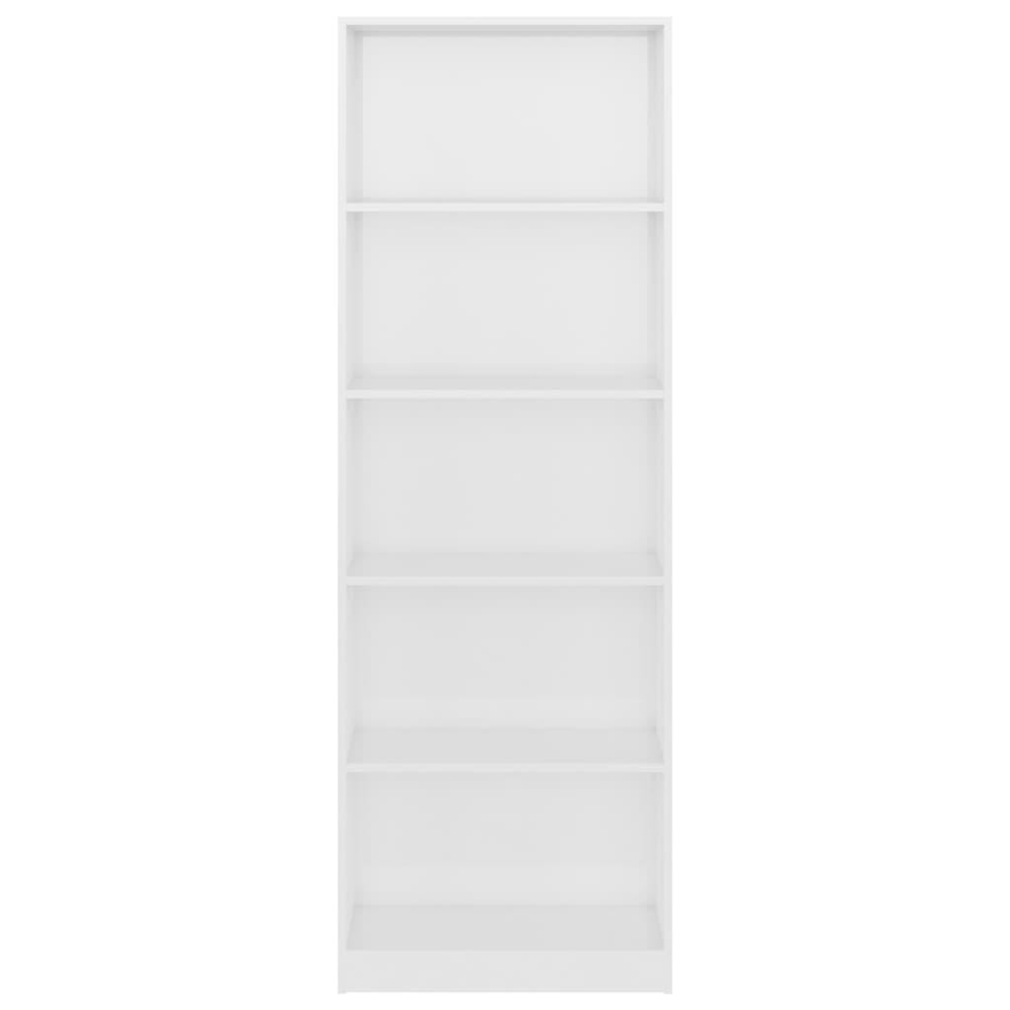Voir la diapositive 4 : VIDAXL Bibliotheque 5 niveaux blanc brillant Bois d'ingenierie