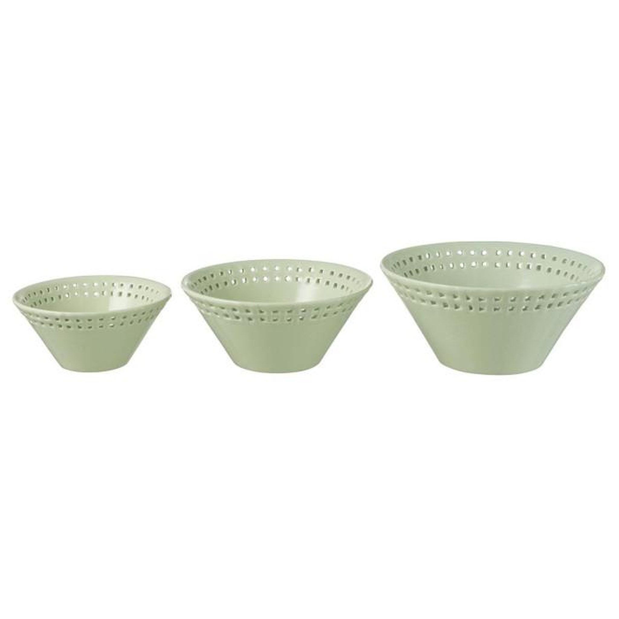 Voir la diapositive 2 : Paris Prix Lot de 3 Coupelles en Céramique  Vercer  19cm Vert