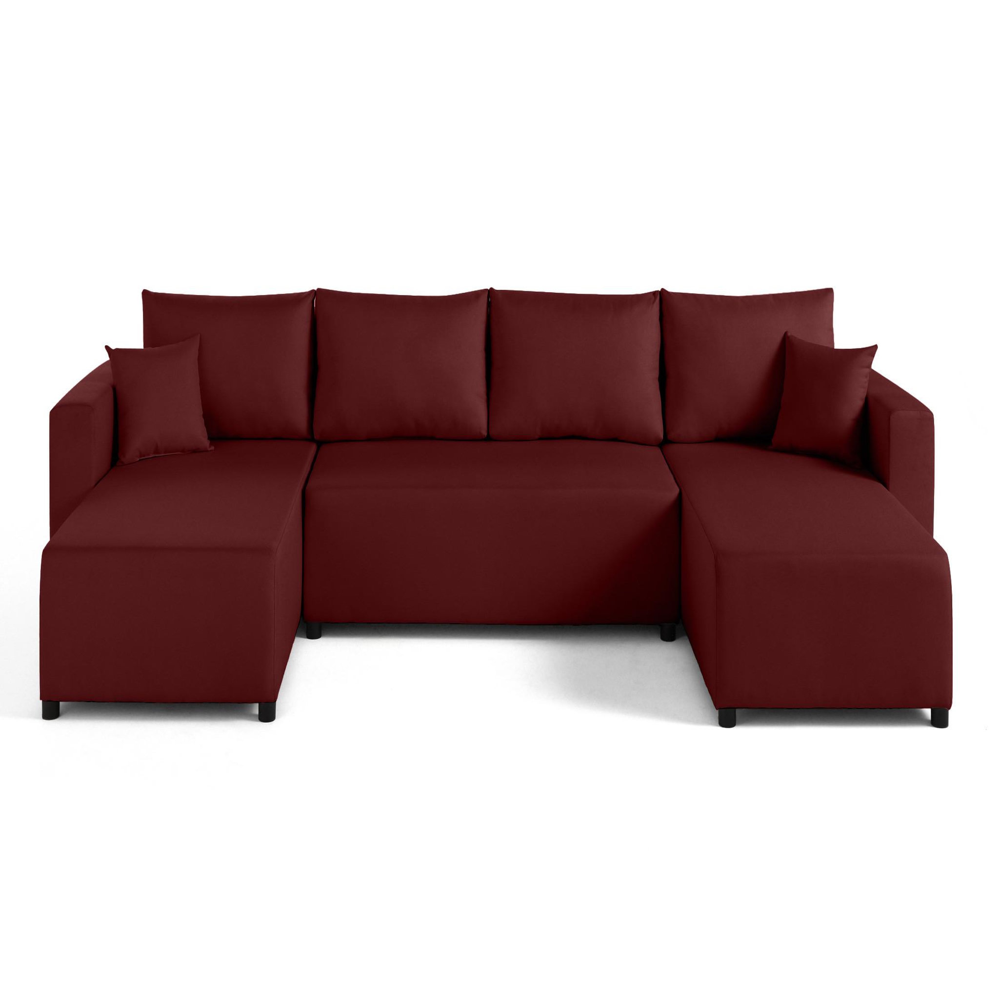 Voir la diapositive 1 : BEST MOBILIER Regala - canapé panoramique - 7 places - convertible avec coffre - en tissu