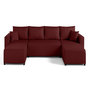 Voir la diapositive 1 : BEST MOBILIER Regala - canapé panoramique - 7 places - convertible avec coffre - en tissu