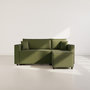 Voir la diapositive 5 : BEST MOBILIER Jonas - canapé d'angle réversible 4 places convertible avec coffre en tissu texturé
