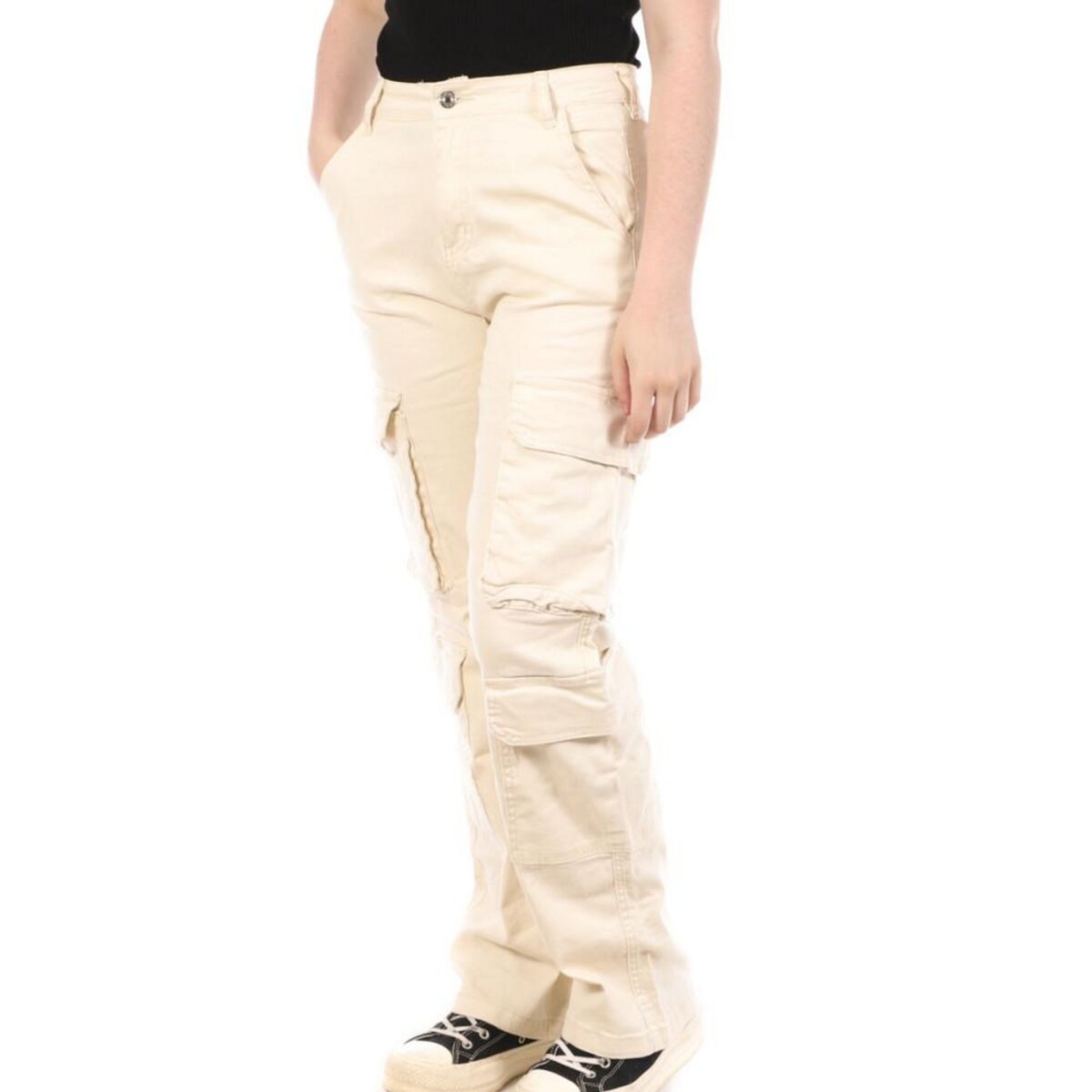 Jean cargo best sale beige femme