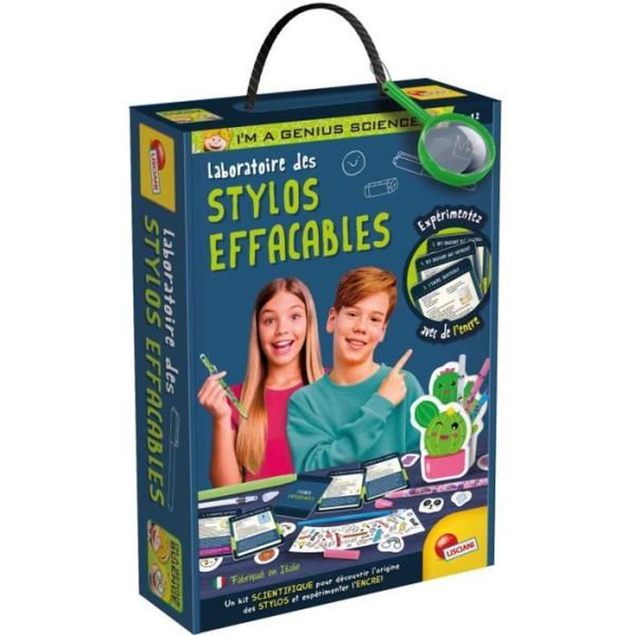 LISCIANI GIOCHI Laboratoire de stylos effaçables - Kit Scientifique - I'M A GENIUS - Stylos a personnaliser, Expériences d'encre