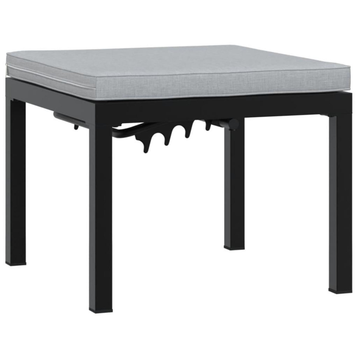 VIDAXL Ensemble de banc de jardin avec coussins 3 pcs noir
