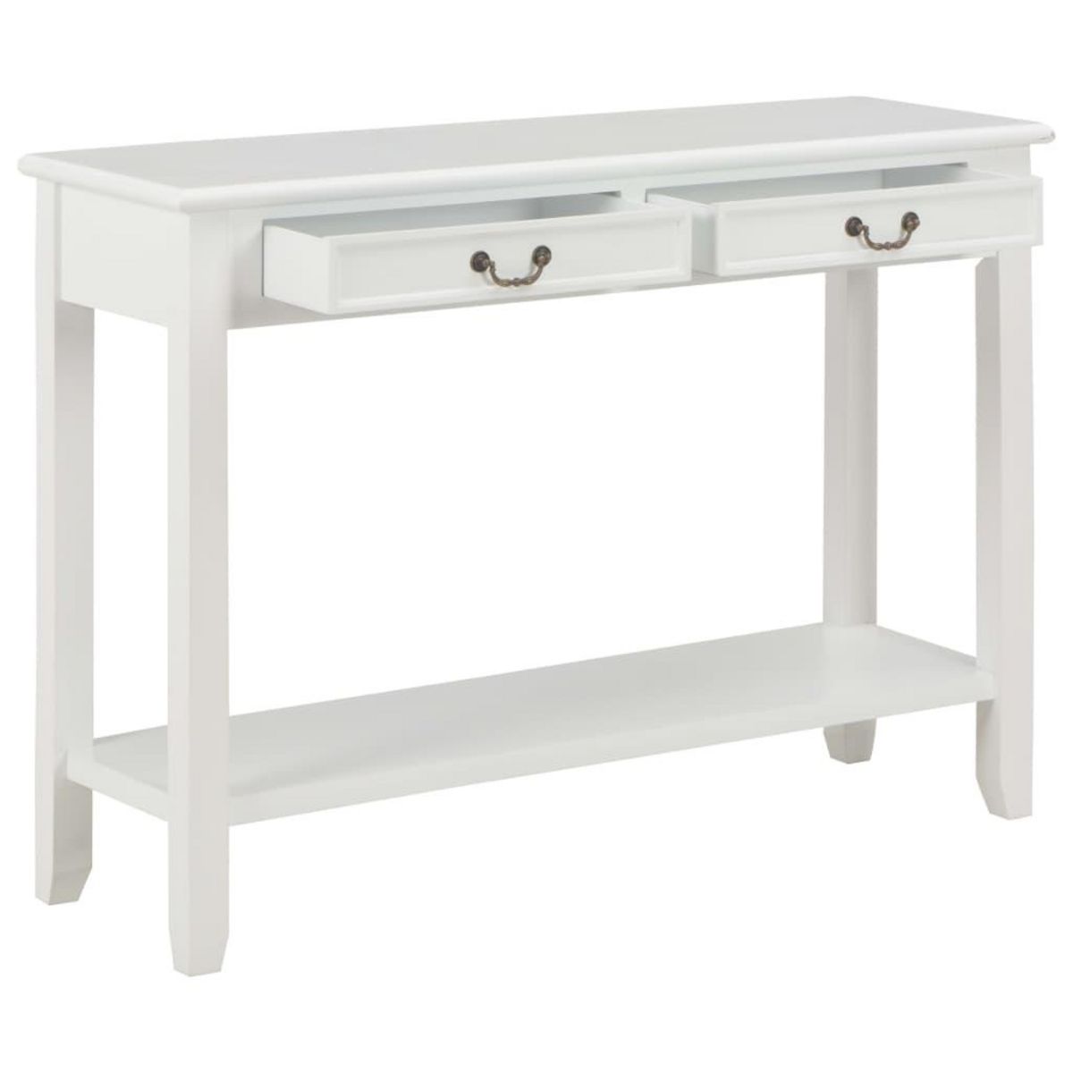 VIDAXL Table console Blanc 110x35x80 cm Bois