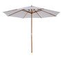 Voir la diapositive 1 : HOMCOM Parasol droit en bois polyester haute densité protection solaire Ø 3 x 2,5 m crème