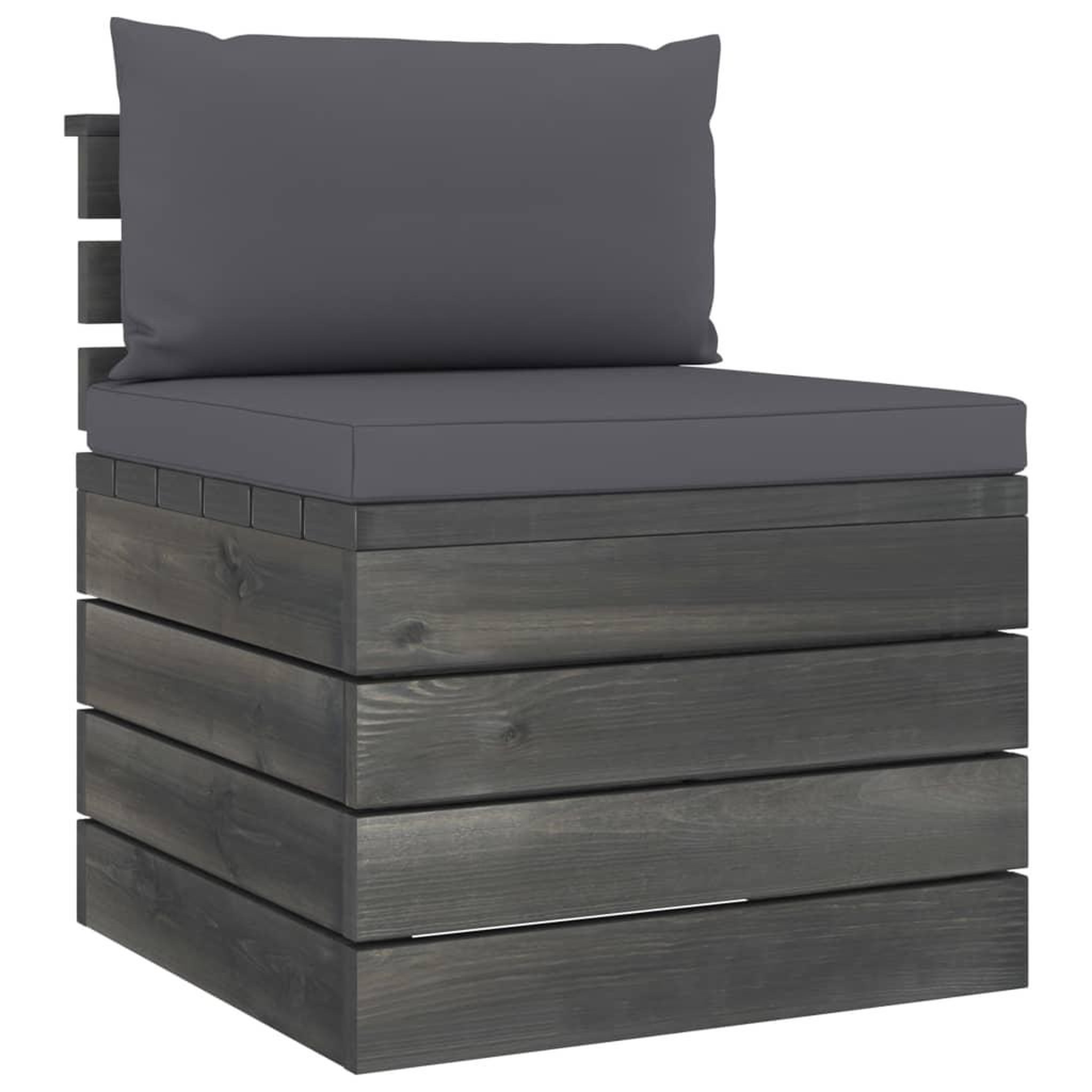 Voir la diapositive 2 : VIDAXL Salon palette de jardin 2 pcs avec coussins Bois de pin massif