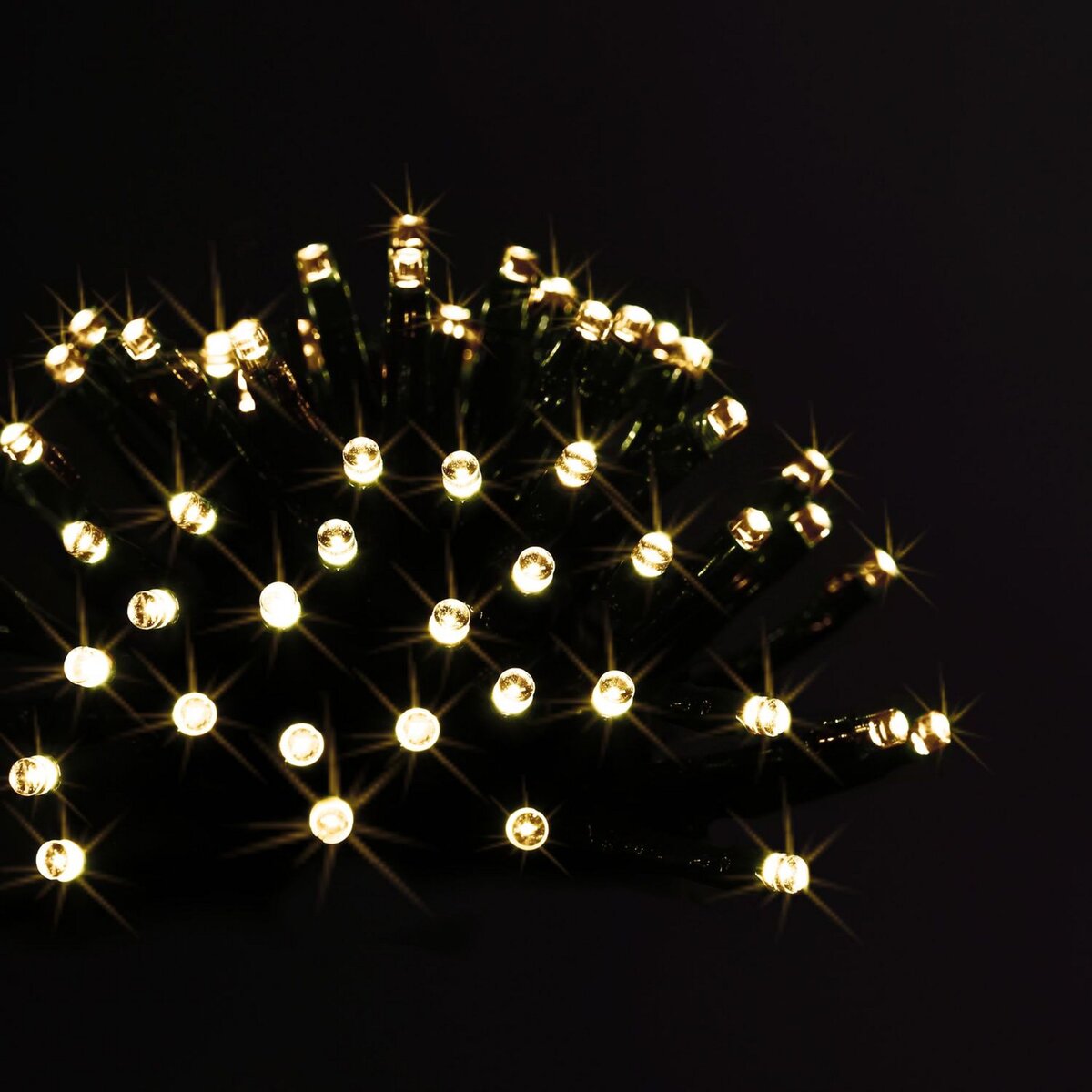 Guirlande extérieure de Noël à piles LED - L. 1400 cm - Blanc