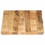 Voir la diapositive 4 : VIDAXL Dessus de table bord vivant 100x60x3,8 cm bois de manguier brut