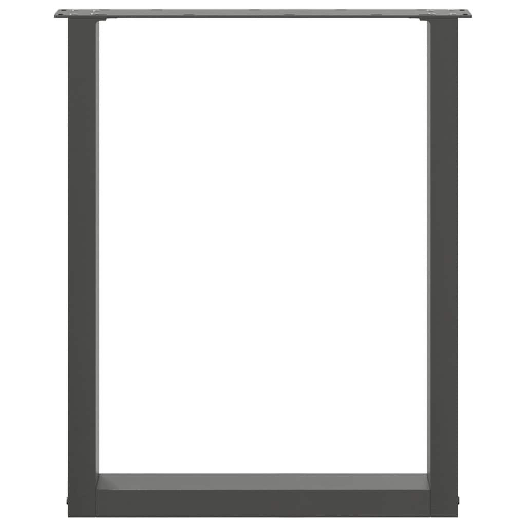 Voir la diapositive 5 : VIDAXL Pieds de table basse forme de U 2 pcs noir 70x(72-73) cm acier