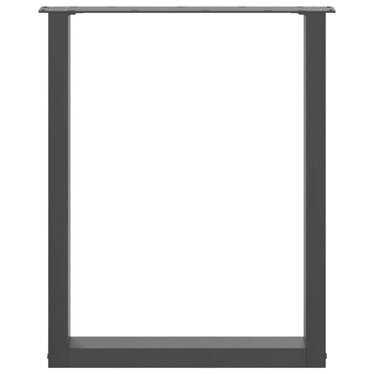 VIDAXL Pieds de table basse forme de U 2 pcs noir 70x(72-73) cm acier