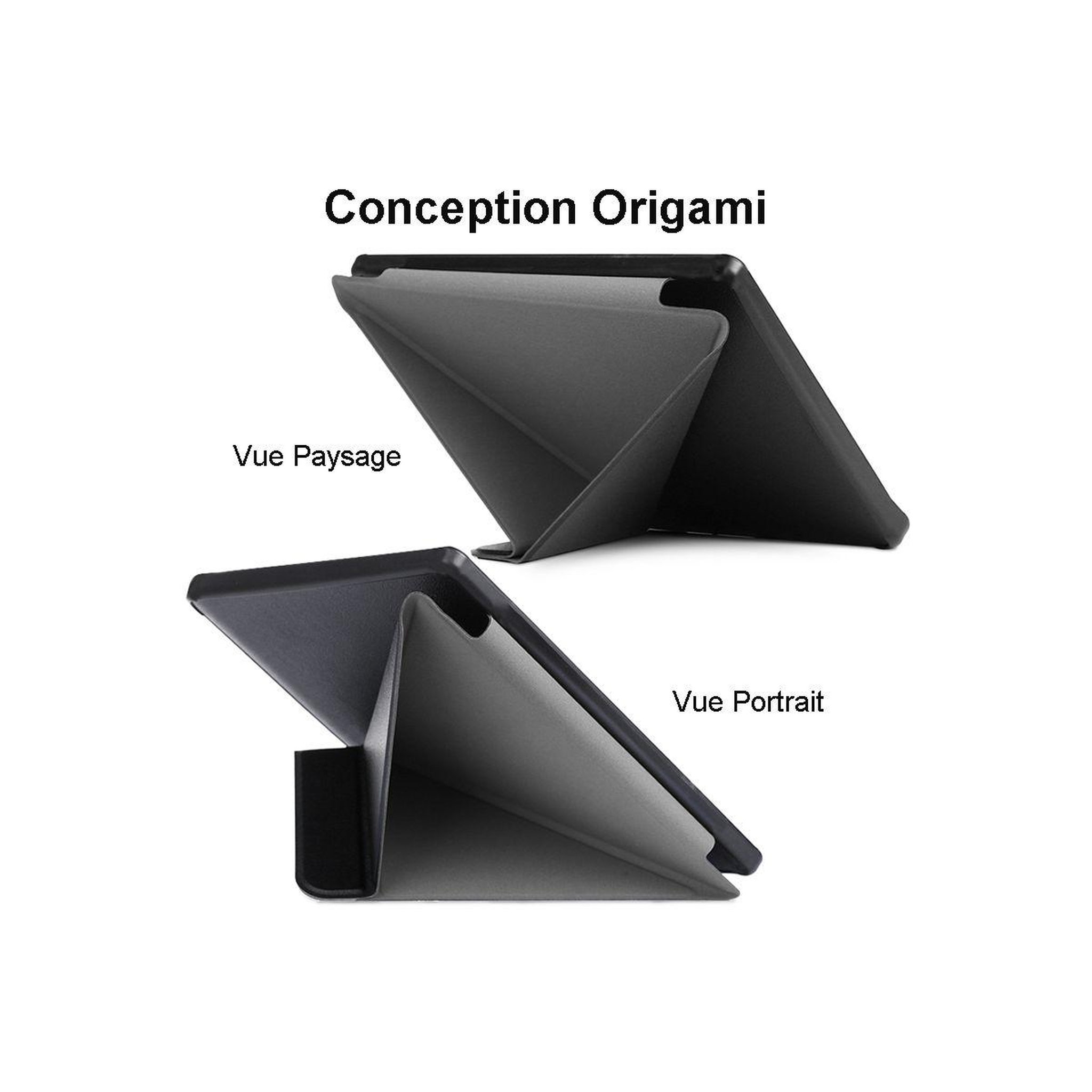 Voir la diapositive 2 : IBROZ Etui origami kobo clara 2024 noir