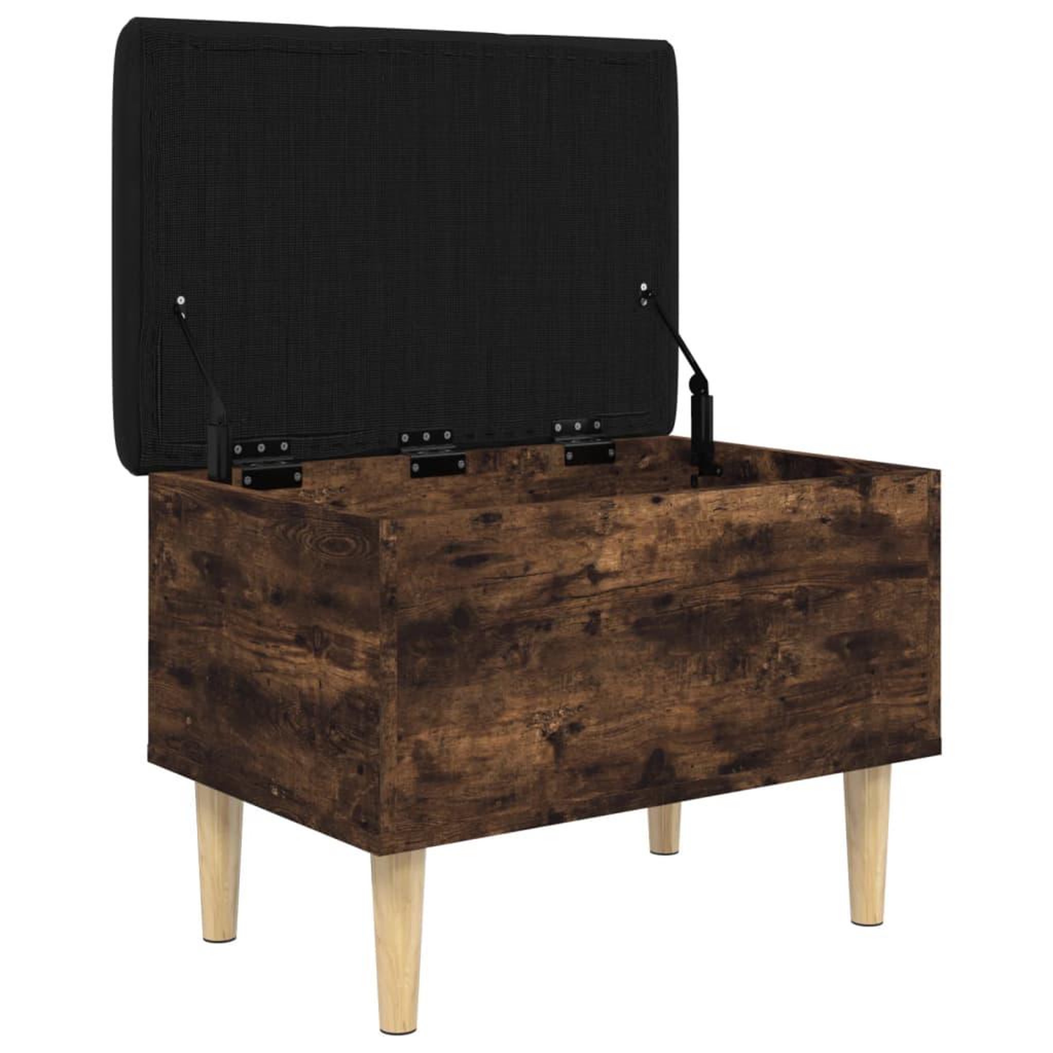 Voir la diapositive 4 : VIDAXL Banc de rangement chene fume 62x42x46 cm bois d'ingenierie