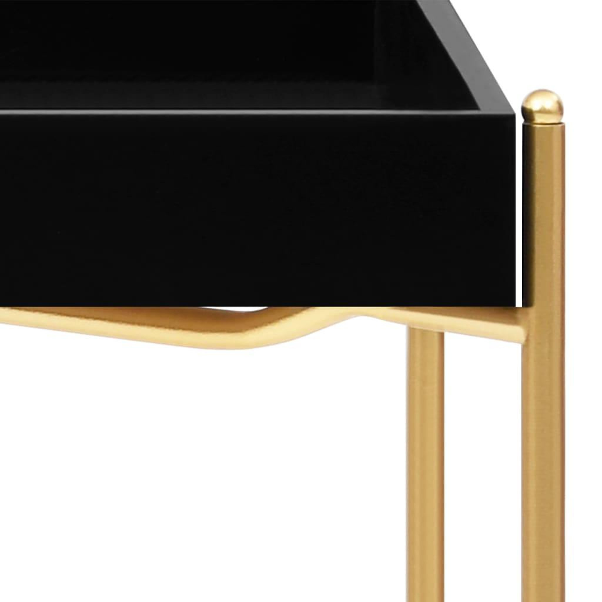 Voir la diapositive 5 : VIDAXL Table d'appoint Noir et dore 38x38x38,5 cm MDF