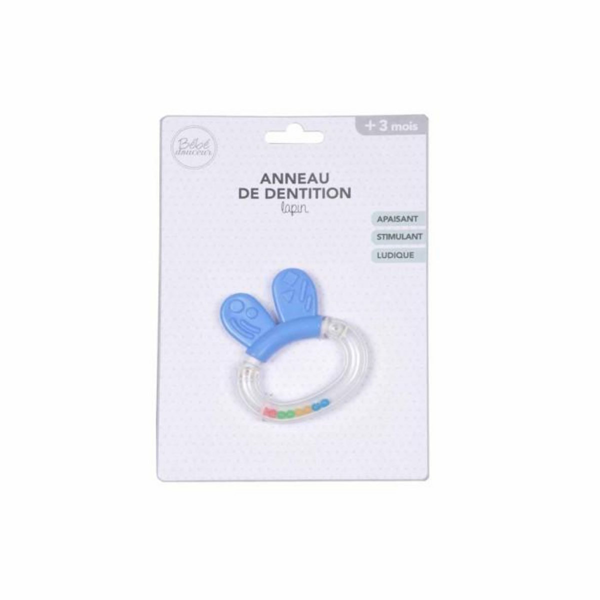 Paris Prix Anneau de Dentition Hochet  Lapin  7cm Bleu