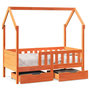 Voir la diapositive 2 : VIDAXL Cadre de lit enfant avec tiroirs sans matelas 80x160 cm bois