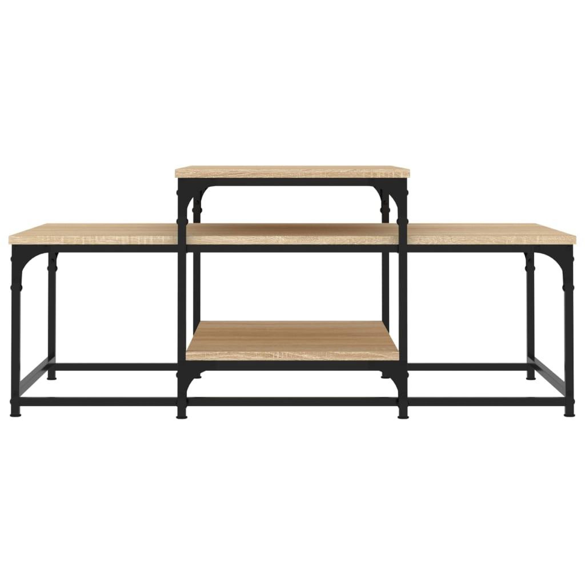 Voir la diapositive 4 : VIDAXL Table basse chene sonoma 102x60x45 cm bois d'ingenierie