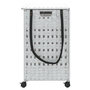 Voir la diapositive 5 : VIDAXL Panier a linge avec roulettes blanc 66x35x60 cm resine tressee