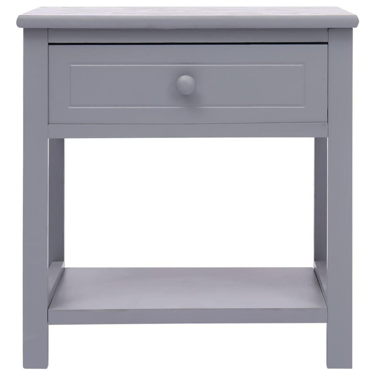 VIDAXL Table de chevet Gris 40x29x42 cm Bois de Paulownia