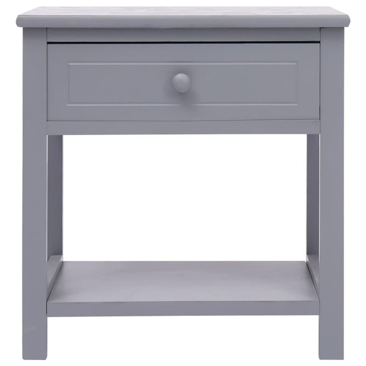 VIDAXL Table de chevet Gris 40x29x42 cm Bois de Paulownia