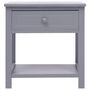 Voir la diapositive 3 : VIDAXL Table de chevet Gris 40x29x42 cm Bois de Paulownia