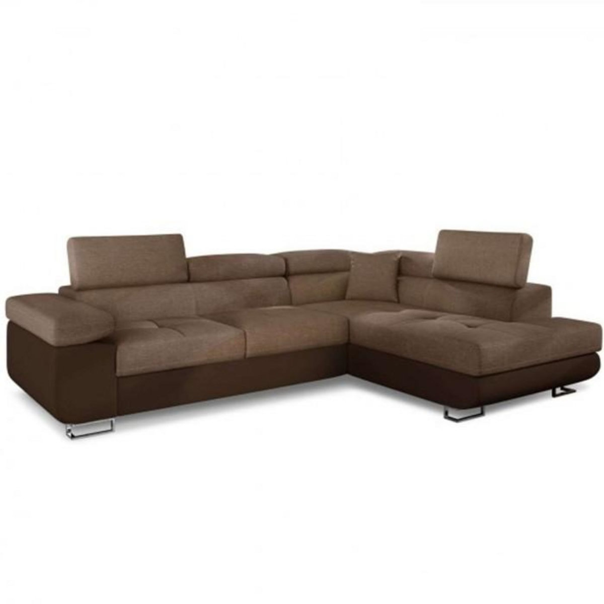 Paris Prix Canapé d'Angle Droit Convertible  Marius  275cm Marron