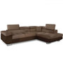 Voir la diapositive 2 : Paris Prix Canapé d'Angle Droit Convertible  Marius  275cm Marron