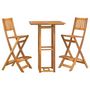Voir la diapositive 3 : VIDAXL Ensemble de bar d'exterieur 3 pcs Bois d'acacia massif