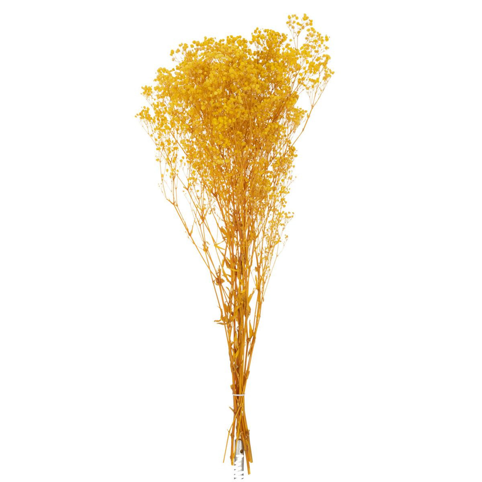 J-LINE Bouquet de fleurs artificielles  gypsophile  81cm ocre