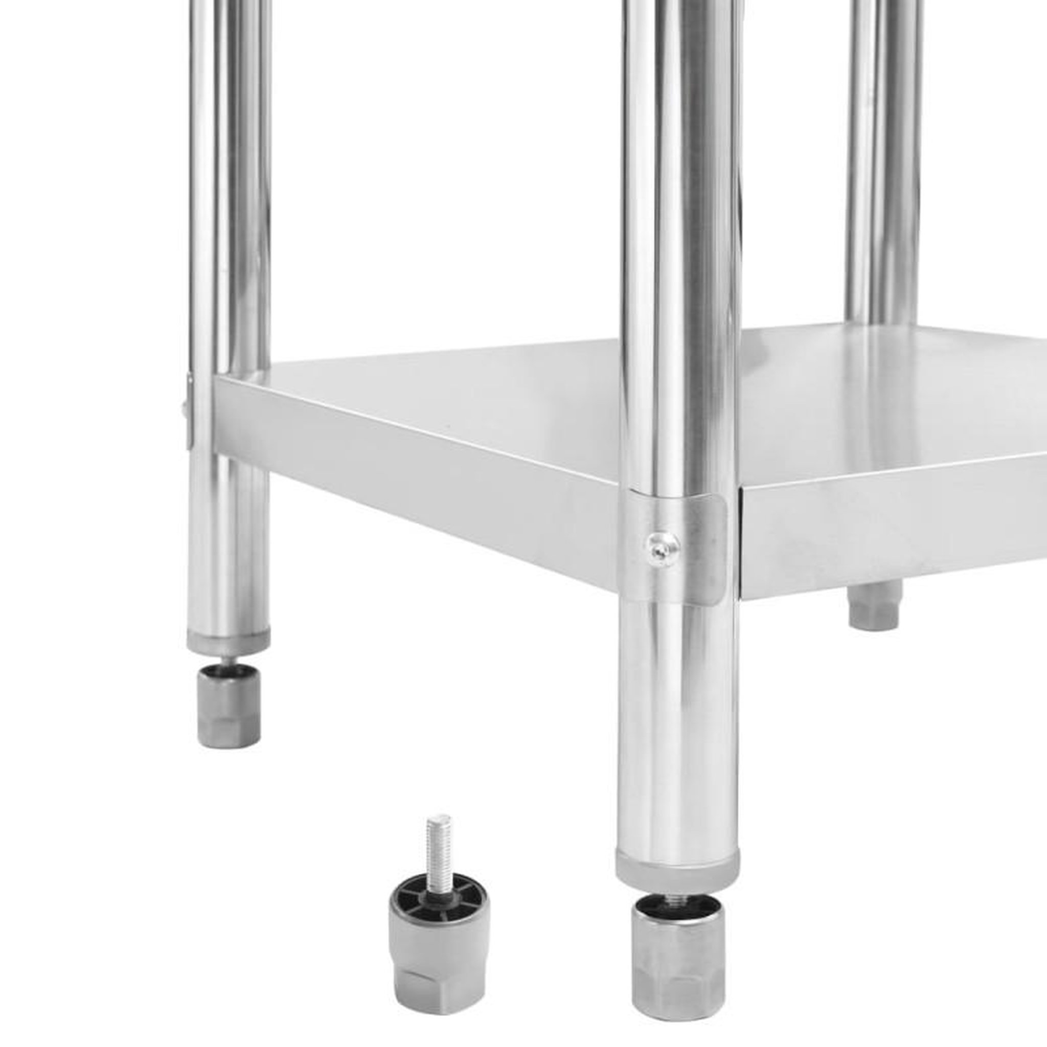 Voir la diapositive 6 : VIDAXL Table de travail de cuisine avec dosseret 100x60x93 cm Inox