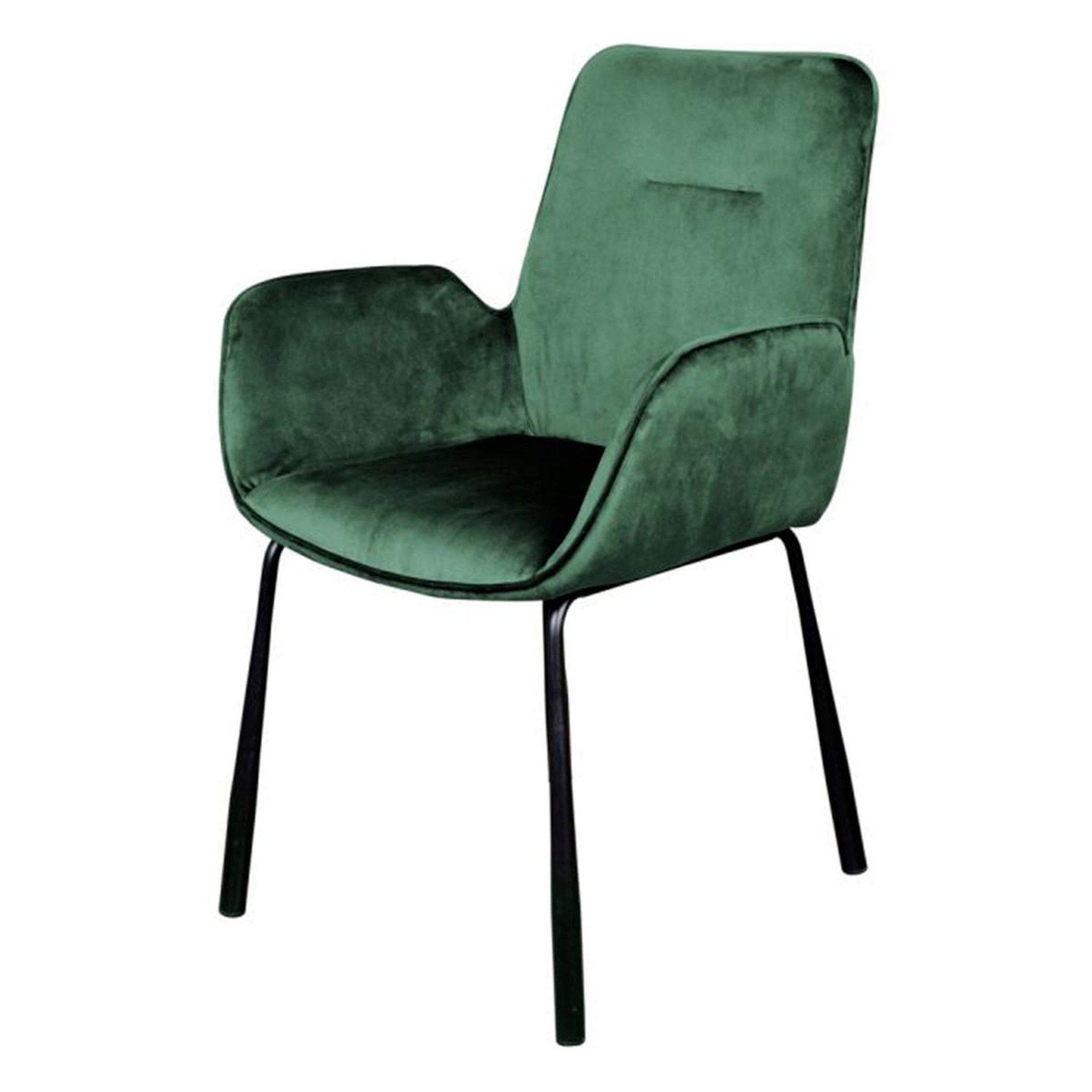 Paris Prix Chaise design en velours  eliot  87cm vert