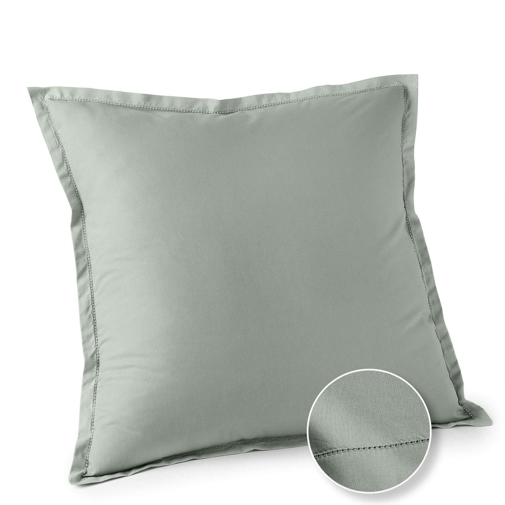 ACTUEL Taie d'oreiller unie en percale de coton 